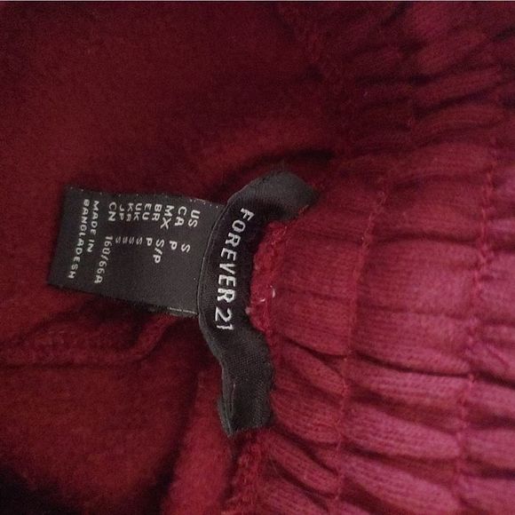 Forever 21 burgundy cuffed sweat pant / joggers - Picture 5 of 6